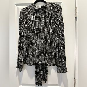 Norma kamali plaid tweed set.